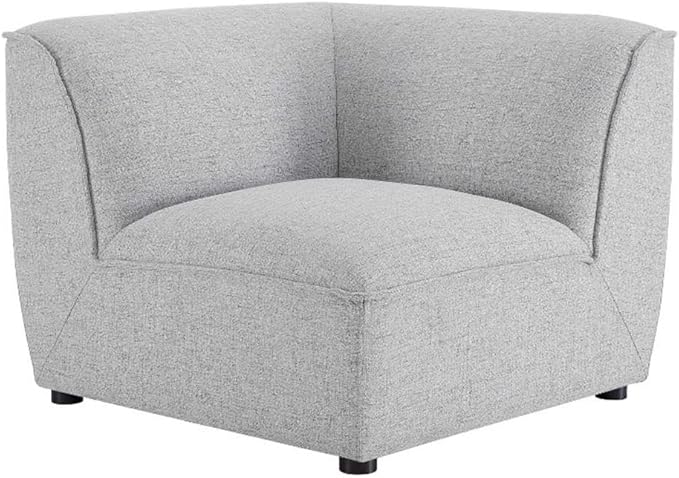 Modway Comprise Fabric Upholstered Sectional, Corner Chair, Light Gray