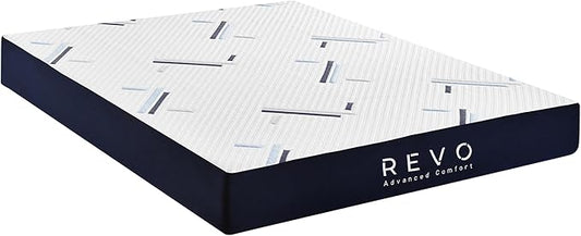 REVO Sleep 10 Inch Gel Memory Foam Mattress, Full Size – Cooling Gel Foam with Balanced Support, Modern Comfort Designed for Today’s Bedrooms