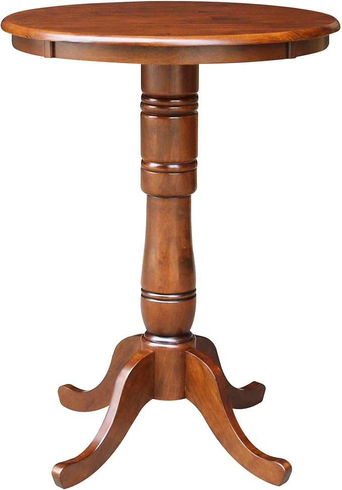 International Concepts 30-Inch Round Pedestal Dining Table, Espresso