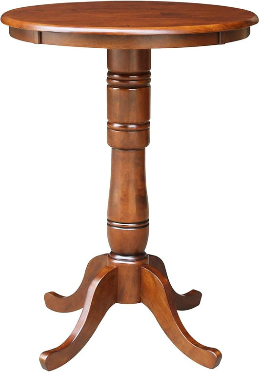 International Concepts 30-Inch Round Pedestal Dining Table, Espresso