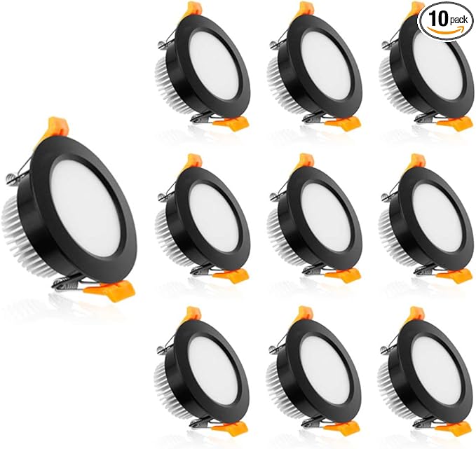 YGS-Tech 2 Inch LED Recessed Lighting, Dimmable Downlight 3W(35W Halogen Equivalent), CRI80, 3000K Warm White Ceiling Light with LED Driver(10 Pack)