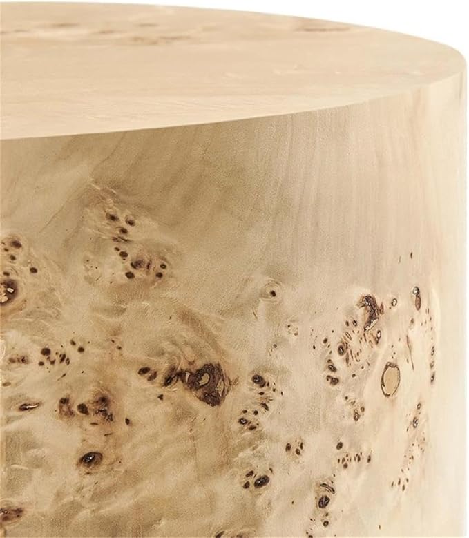 Modway EEI-6271-NAB Cosmos 16" Round Burl Wood Side Table, Natural Burl