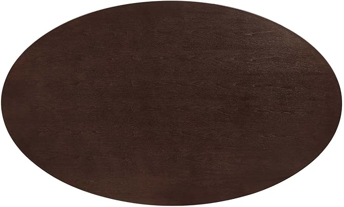 Modway Lippa Dining Table, 78", Black Cherry Walnut