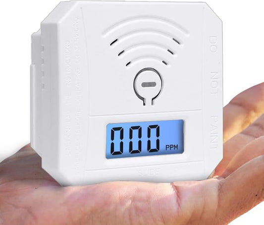 Carbon Monoxide Detector,Portable Smart CO Alarm with LCD Display and Sound Warning,CO Monitor Alarm Detector for Home、RV,Battery Powered