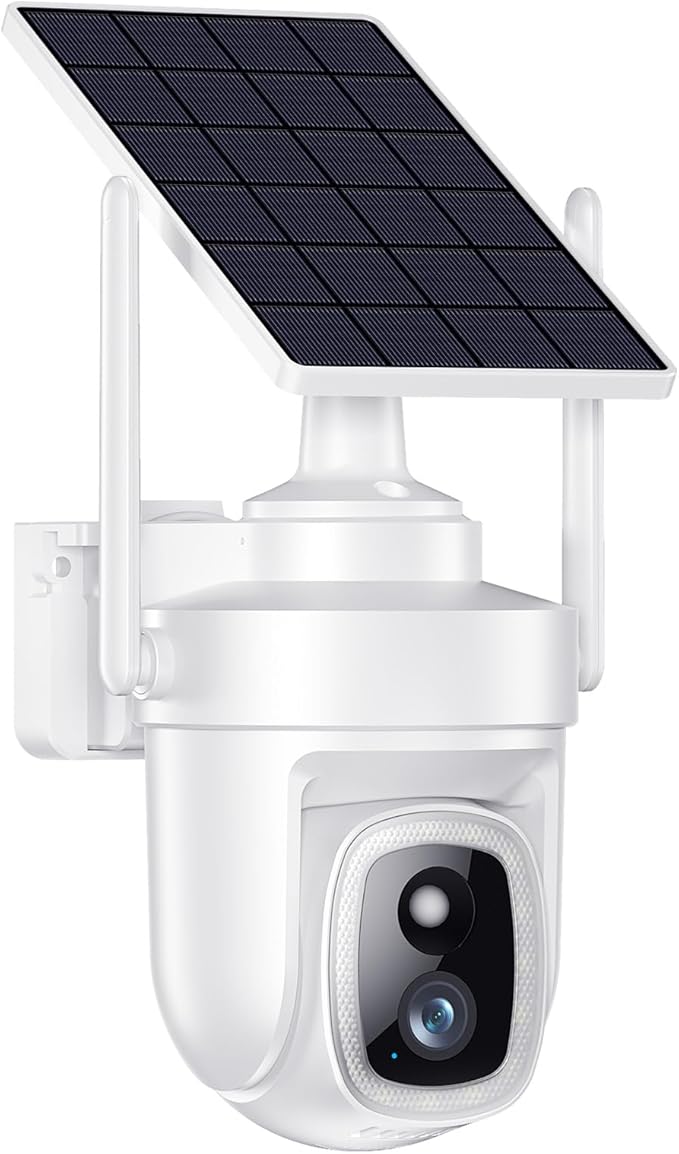 8MP UHD Wireless Outdoor Solar Add-On Camera, Requires Base, No Subscription, Encrypted Local Storage via Base, 4K Home Security Camera, 1Cam-Add