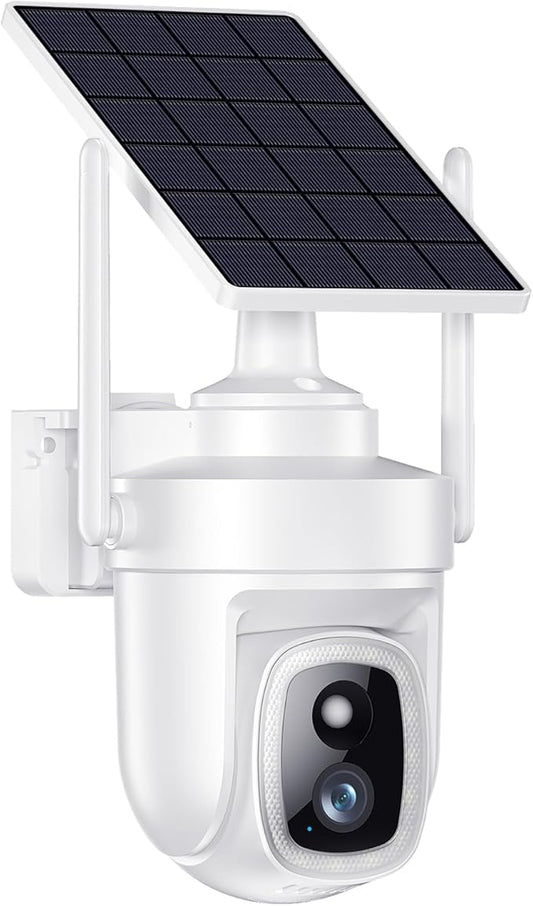8MP UHD Wireless Outdoor Solar Add-On Camera, Requires Base, No Subscription, Encrypted Local Storage via Base, 4K Home Security Camera, 1Cam-Add