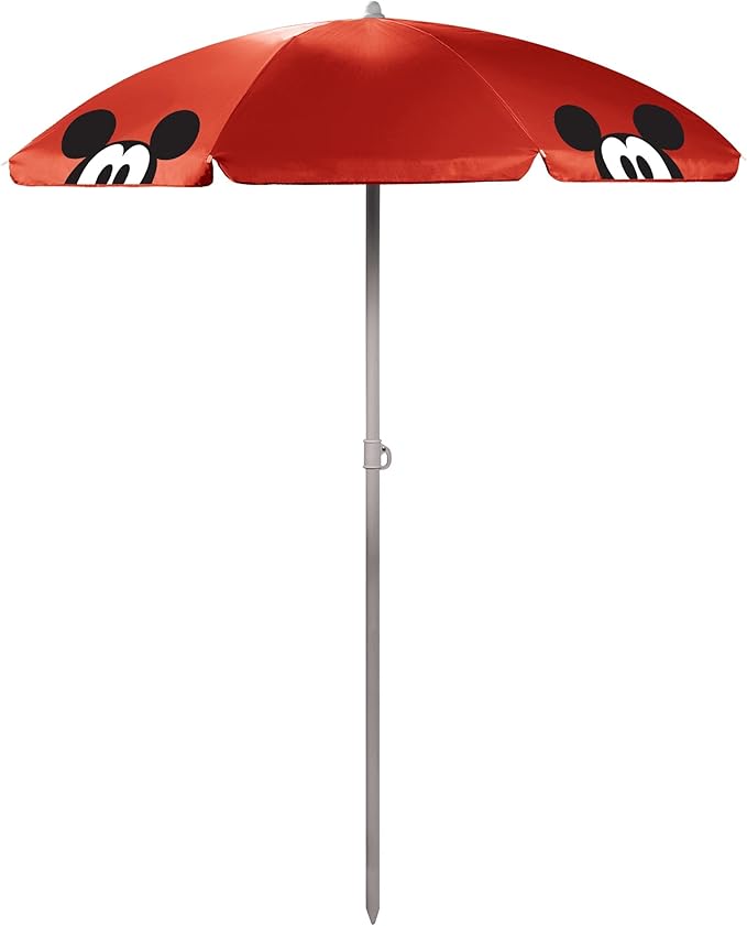 PICNIC TIME Outdoor Canopy Sunshade Beach Umbrella 5.5', Small Patio Umbrella, Beach Chair Umbrella