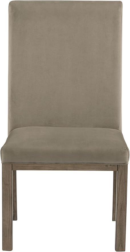 Signature Design by Ashley Chrestner Contemporary Upholstered Dining Chair, 2 Count, Gray & Brown