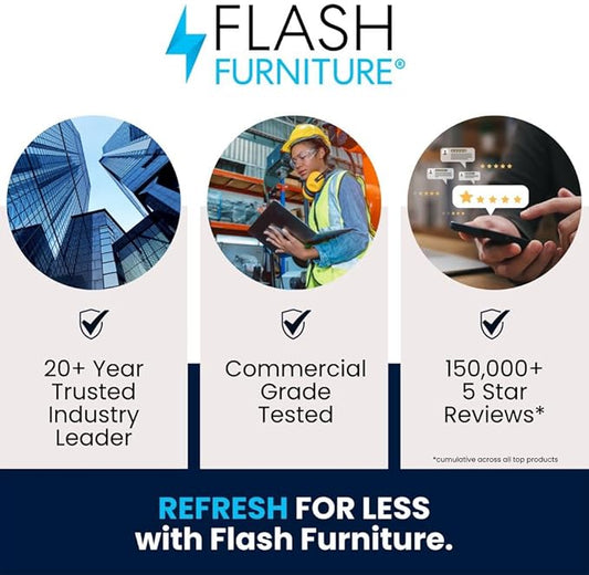 Flash Furniture Glenbrook 30" x 48" Rectangular High-Gloss Mahogany Resin Table Top with 2" Thick Edge