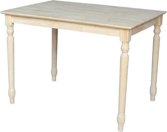 IC INTERNATIONAL CONCEPTS Solid Wood Top Table - Turned Legs