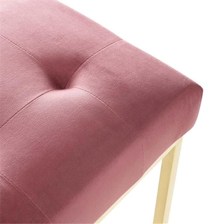 Modway Privy Performance Velvet Gold Stainless Steel Dining Chair in Gold Dusty Rose