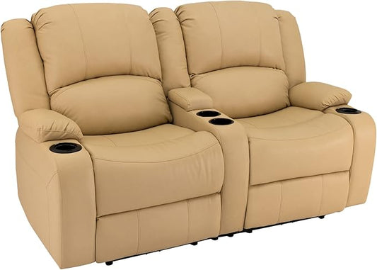 RecPro RV 64" Powered Recliner Loveseat | Wall Hugger Sofa | Ultrafabrics Brisa (Desert Clay)