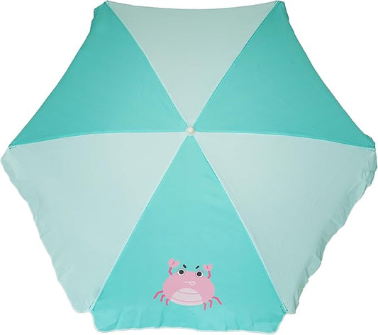 AMMSUN 5ft Seaside Beach Umbrella for Sand and Water Table - Kids Durable Umbrellas for children Beach Camping Garden Outdoor Play Shade