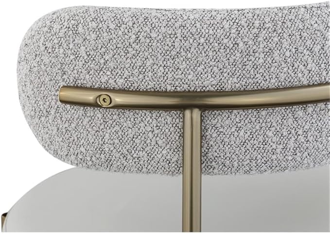 Meridian Furniture Beacon Taupe Vegan Leather and Boucle Dining Chair (Set of 2)