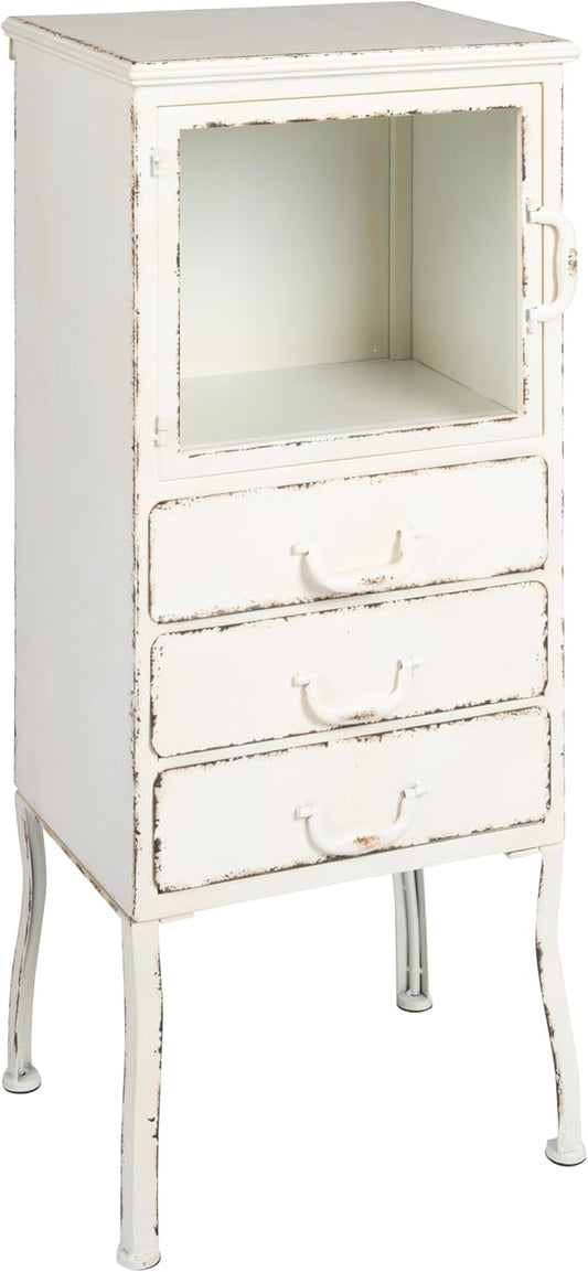Creative Co-Op Metal Cabinet with 3 Drawers