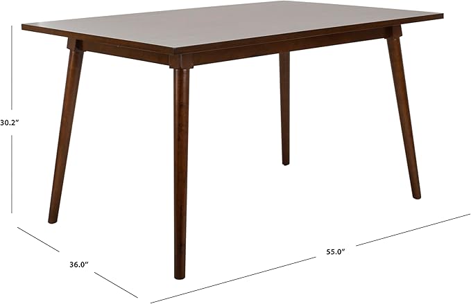 Safavieh Home Tia Modern Walnut Dining Table