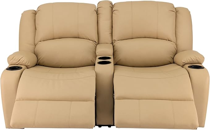 RecPro RV 64" Powered Recliner Loveseat | Wall Hugger Sofa | Ultrafabrics Brisa (Desert Clay)