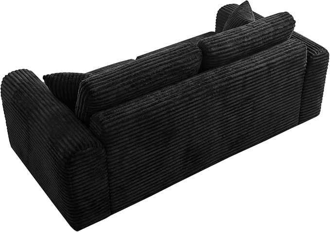 Modern 3 Seater Cloud Loveseat Sofa Couch in a Box - 86.6'' High-Density Foam Boneless Love Seat Sofa with Deep Seating and Wider Rolled Armrest for Living Room | Breathable material, Anti-slip