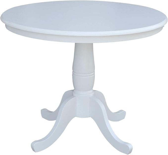 Whitewood Industries International Concepts 36" Round Top Pedestal Table, White