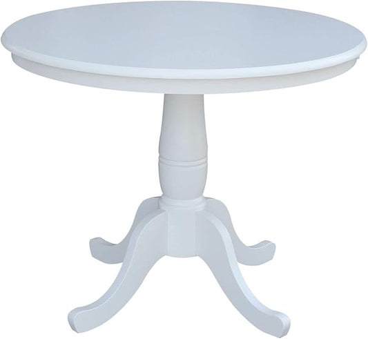 Whitewood Industries International Concepts 36" Round Top Pedestal Table, White