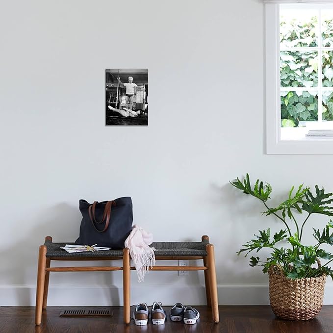 ART.COM Stretched Canvas Print Opera Singer Roberta Peters Balancing Her Trainer, Joseph Pilates, on Her Operatic Breadbasket by Michael Rougier, 12" x 16"
