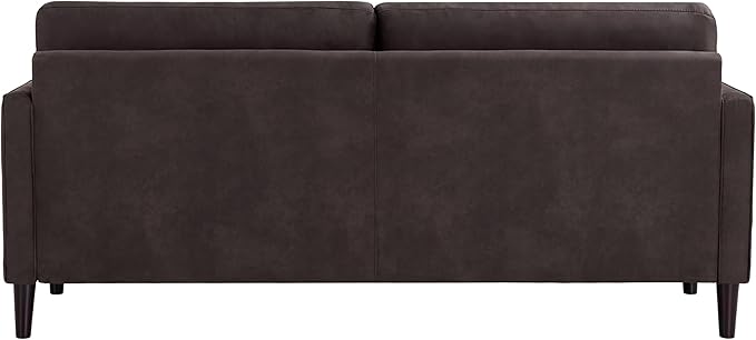 Studio Living® Lexington 75.6" Sofa, Modern Design, Pocket Coil Comfort, Easy Assembly, Faux-Suede Fabric, Charcoal