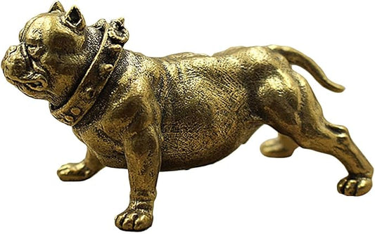 Bulldog Statues, Home Decor Solid Brass Dog Statue Brass Decorative Objects Home Decor Pit Bull Dog Statues Home Decor Decorative Statues for Offices Desktops Bookshelves