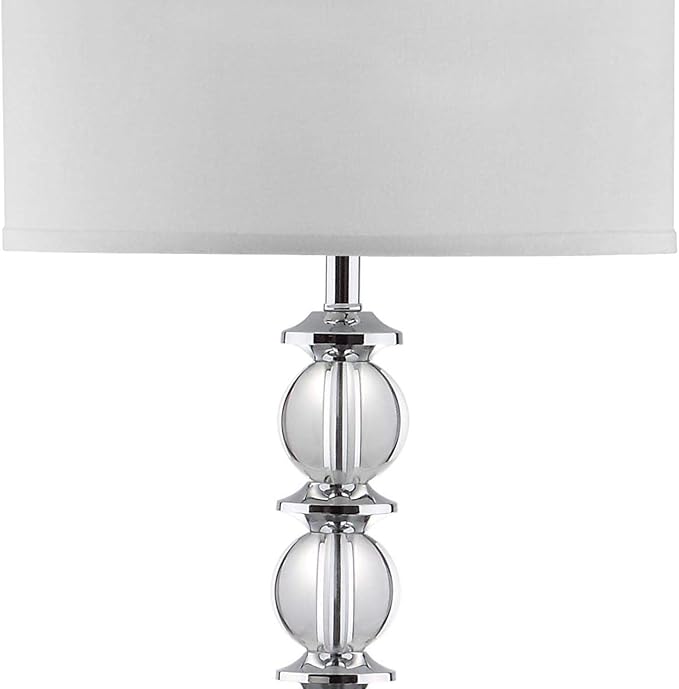 SAFAVIEH Lighting Collection Riga Clear Crystal/ Chrome 60-inch Living Room Bedroom Home Office Standing Floor Lamp (LED Bulb Included)