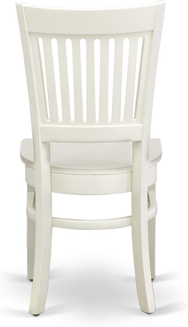 East West Furniture CAVA7-LWH-W 7 Piece Dining Table Set Consist of a Rectangle Dining Room Table and 6 Wood Seat Chairs, 36x60 Inch, Linen White