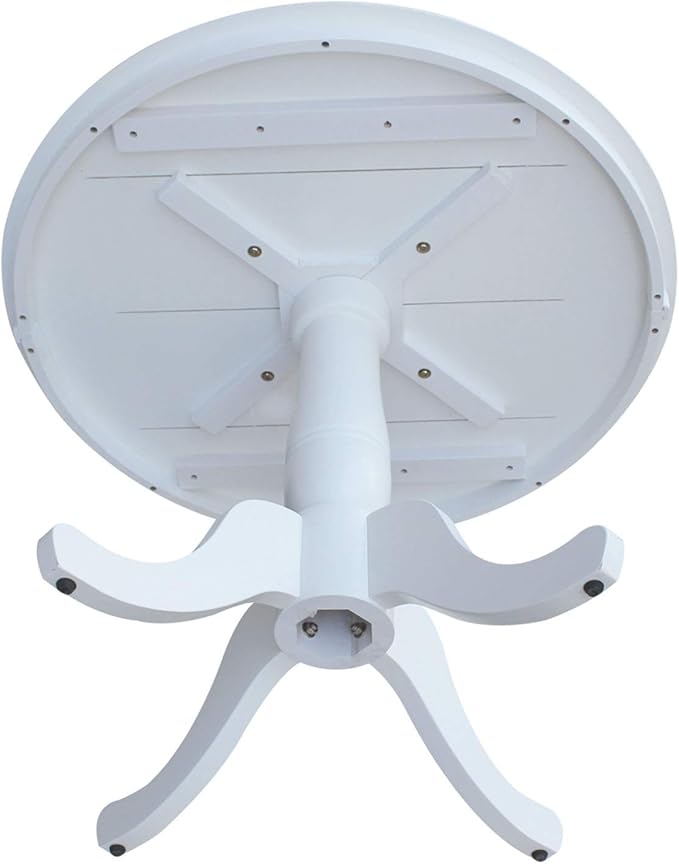 Whitewood Industries International Concepts 36" Round Top Pedestal Table, White