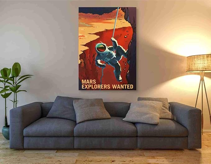 Epic Graffiti 'Mars Explorer Series: Explorers Wanted Space Canvas Wall Art, 40" x 60"