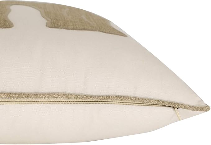 Embroidered Throw Pillow Covers Bear Pattren 18x18 Inches for Living Room Cotton Cushions Covers (Khaki) … …