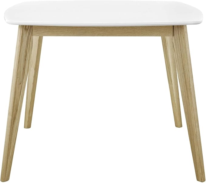 Modway Stratum 40" Mid-Century Modern Kitchen and Dining Room Table in White
