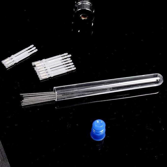 10pcs Bl Touch Probe Pin Replacement, Smart Automatic Bed Leveling Sensor Probe Tips Replacement with 10pcs 3D Printer Nozzle Cleaning Needles Suitable for Bltouch, CR Touch