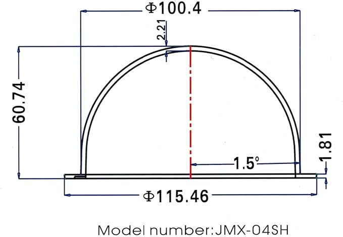 JMX 4 Inch Acrylic Indoor/Outdoor CCTV Extended Clear Camera Dome Cover Security Camera Housing