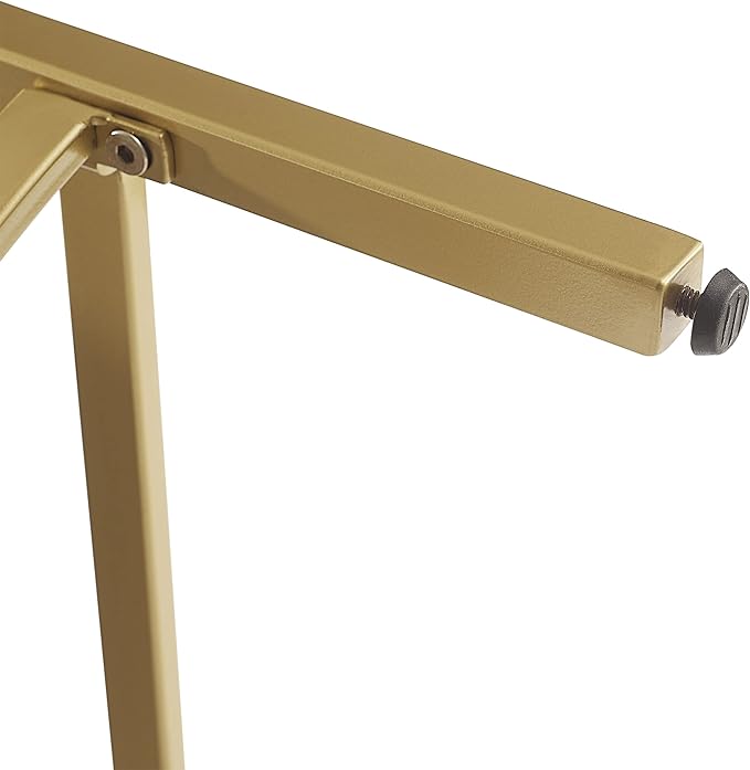 Crosley Furniture Ellery Upholstered Seat Counter Height Bar Stools Set of 2, Oatmeal/Gold