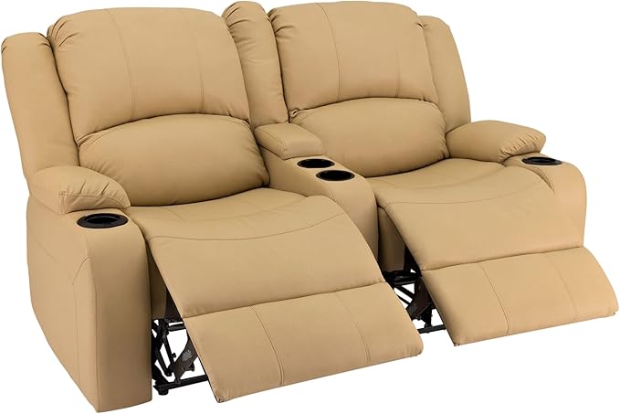 RecPro RV 64" Powered Recliner Loveseat | Wall Hugger Sofa | Ultrafabrics Brisa (Desert Clay)