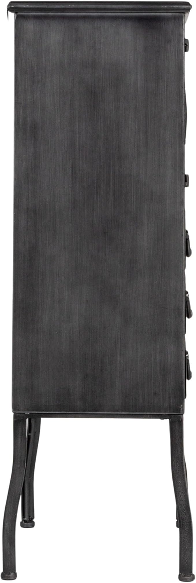 Creative Co-Op Sleek Metal Cabinet Storage with 3 Drawers, Black