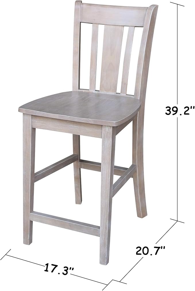 IC INTERNATIONAL CONCEPTS 30X48 Counter Height Dining Table with 4 San Remo Counter Height Stools
