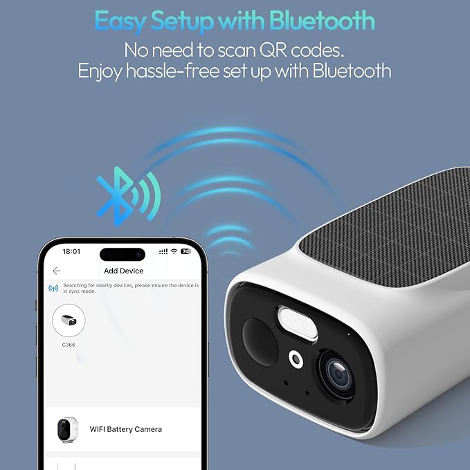 2.4G/5G WiFi Camera for Home Security with Embedded Solar Panel, 2.5K Solar Security Camera Wireless Outdoor with Color Night Vision, 2-Way Talk, Siren,IP66, Cloud/SD, AI Detection, W/Alexa
