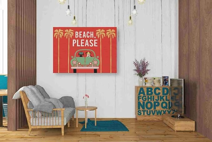 Epic Graffiti 'Beach Bums Beetle I' by Michael Mullan, Canvas Wall Art, 34"x26"