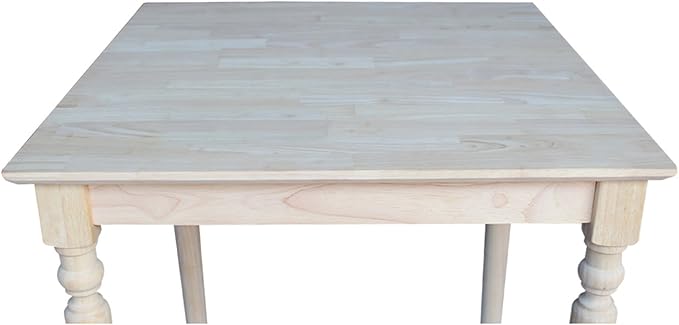 International Concepts 36" Solid Wood Top Table with Turned Legs in Natural