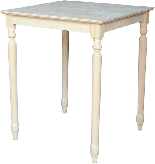 International Concepts 36" Solid Wood Top Table with Turned Legs in Natural