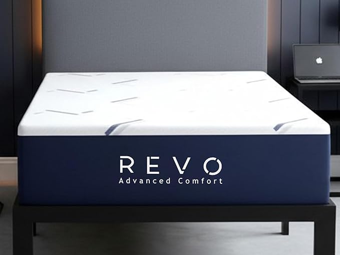 REVO Sleep 14-Inch Gel Memory Foam Mattress, Twin – Cooling Recovery Mattress for Athletes, Pressure Relief for Muscles & Joints, Contouring Support, Breathable Performance Sleep Surface