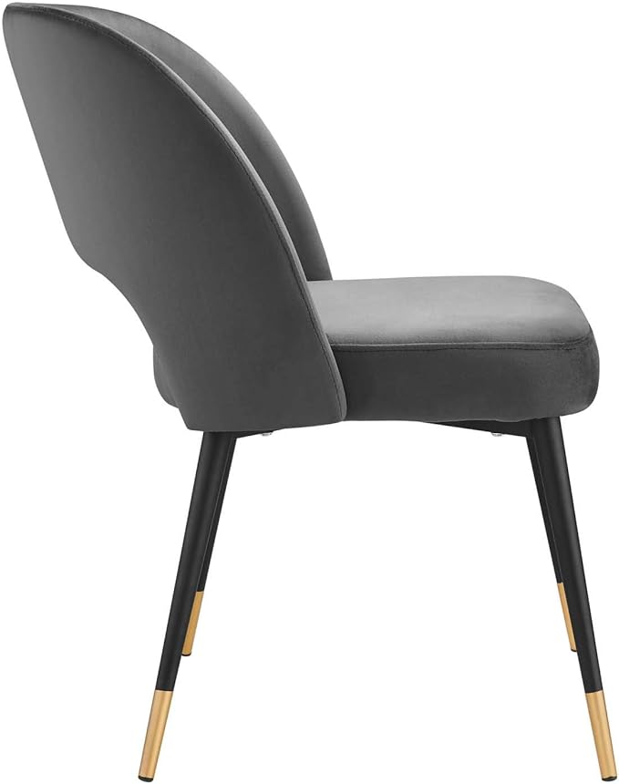Modway Rouse Upholstered Velvet Side, 2 pcs - Dining Chairs, Charcoal
