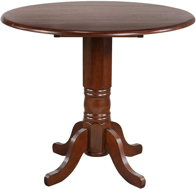 Sunset Trading Andrews Dining Table, Distressed chestnut finish