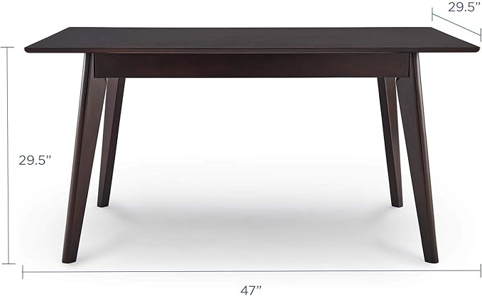Modway Oracle 47" Rectangle Dining Table, Cappuccino
