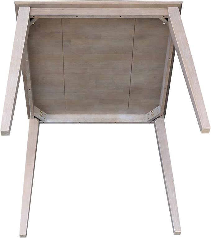 International Concepts Solid Wood Top Table - Counter Height, Washed Gray Taupe