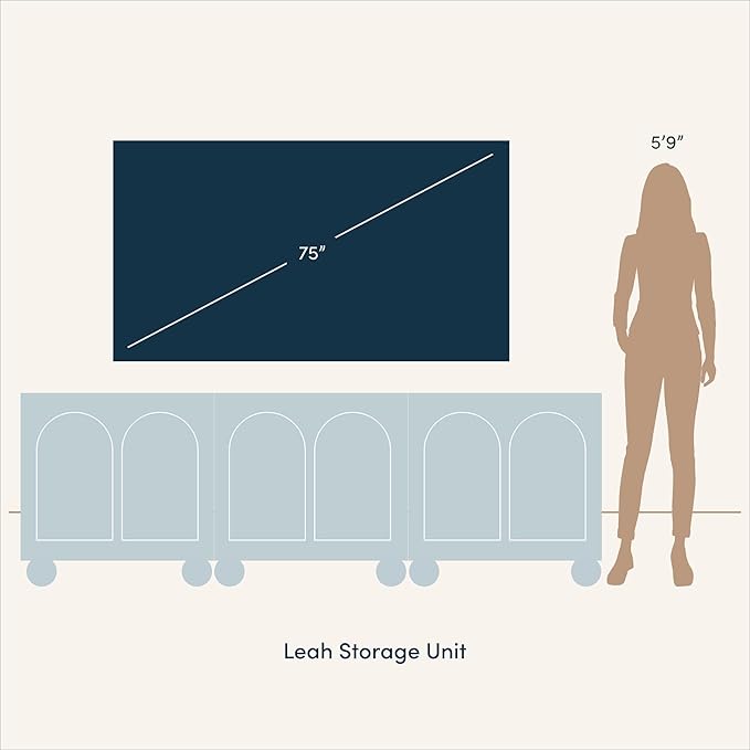 Nathan James Leah Boho TV Stand or Sideboard Cabinet for Kitchen or Living Room with Ball-Style Feet, Natural Seagrass Door Fronts and Solid Wood Legs, Black Set of 3