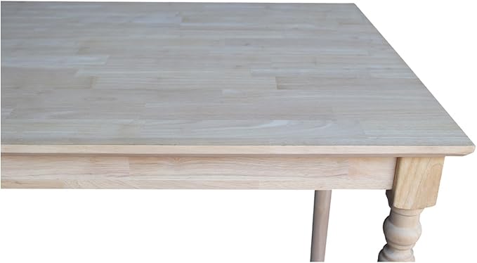 International Concepts Unfinished 42" Solid Dining Table with Turned Legs